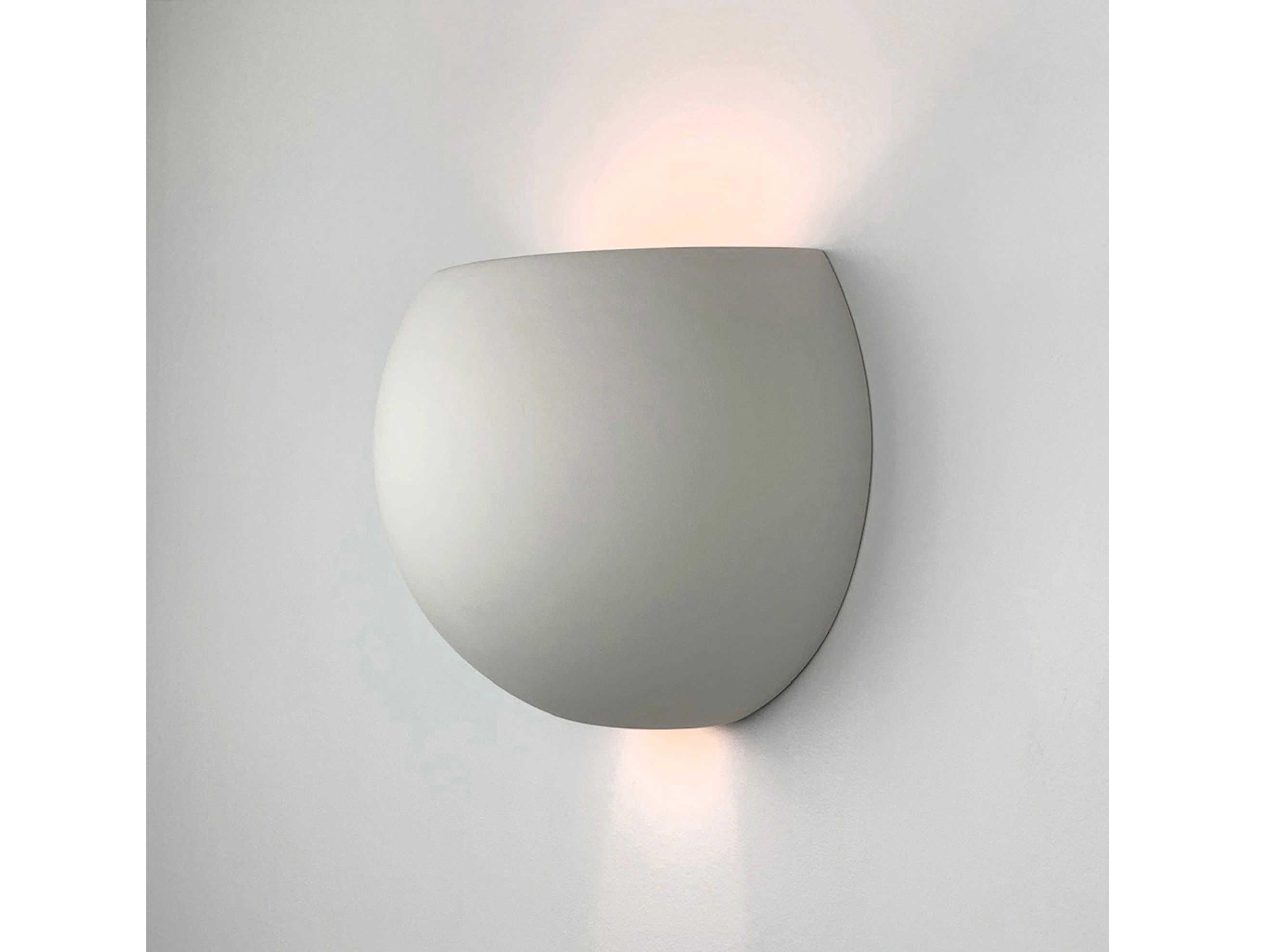 A19 Curacoa 1-Light White Wall Sconce