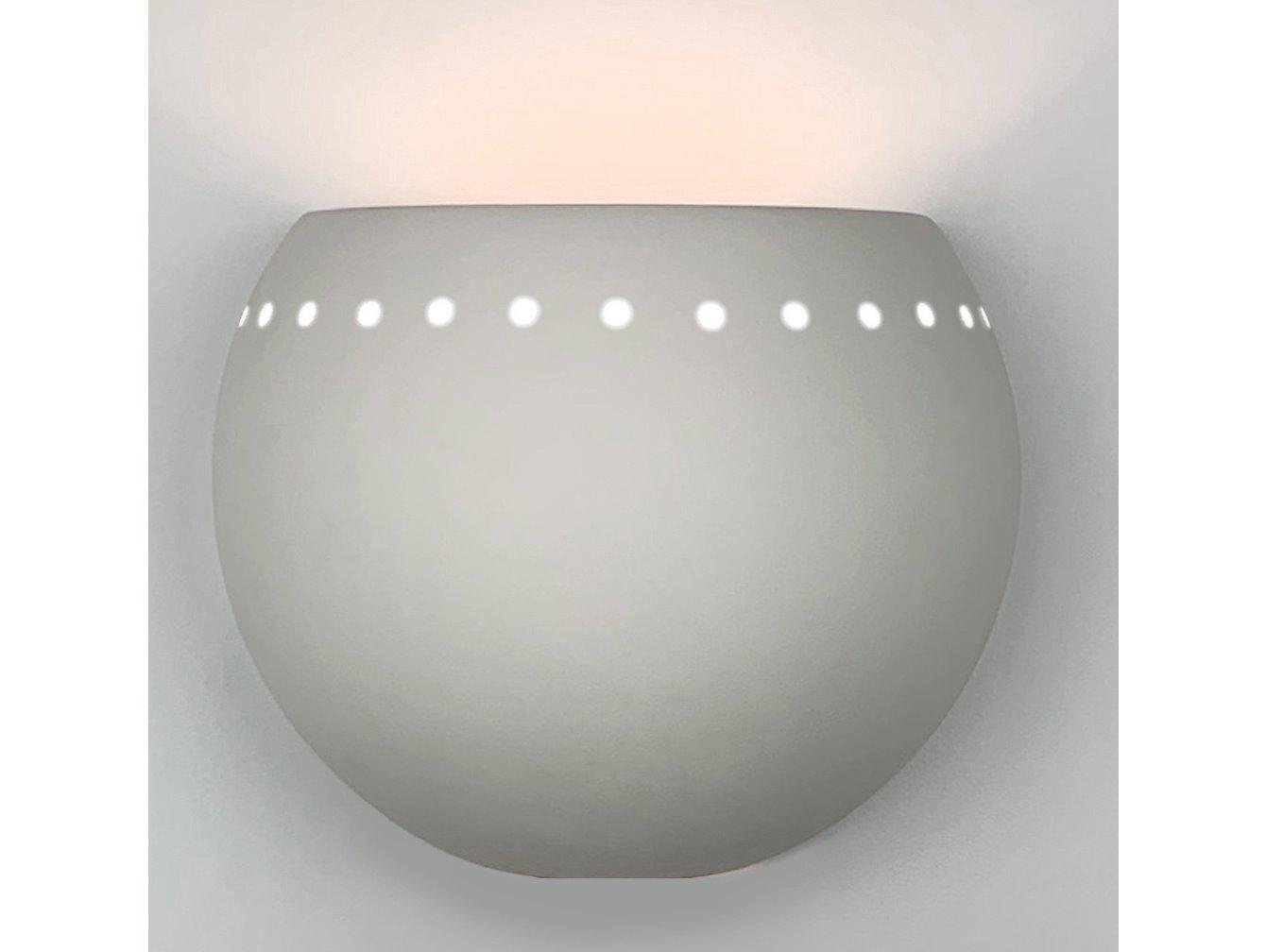 A19 St. Vincent 1-Light White Wall Sconce