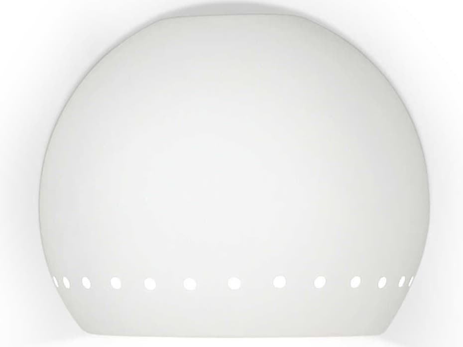 A19 St. Vincent 1-Light White Wall Sconce