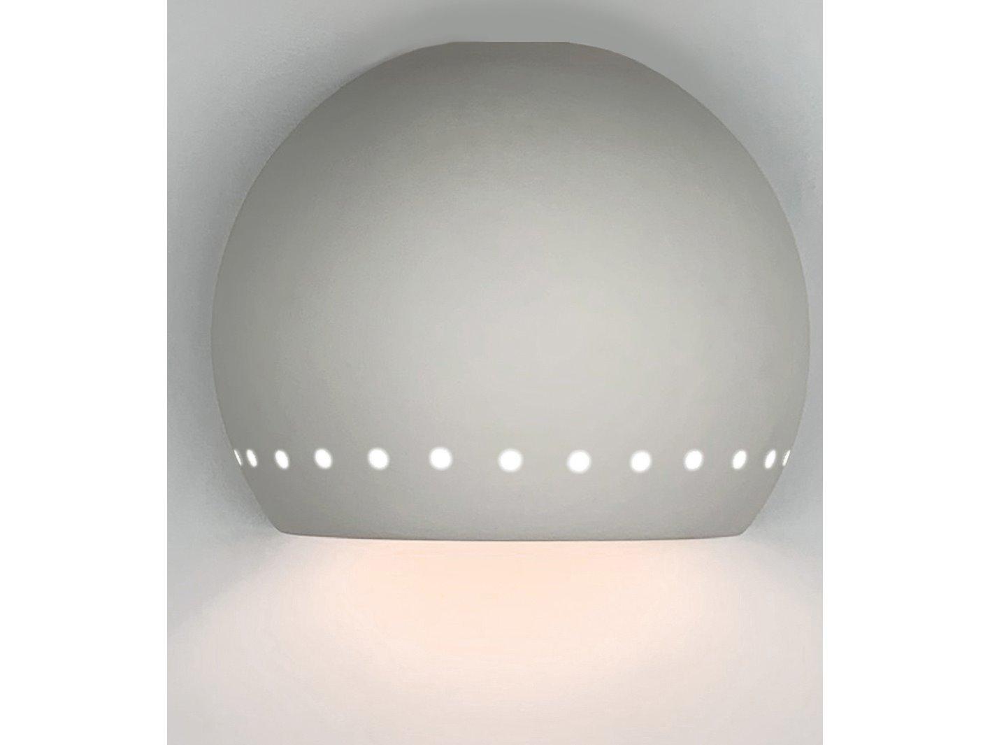 A19 St. Vincent 1-Light White Wall Sconce