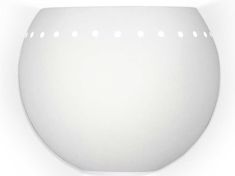 A19 St. Lucia 1-Light White Wall Sconce