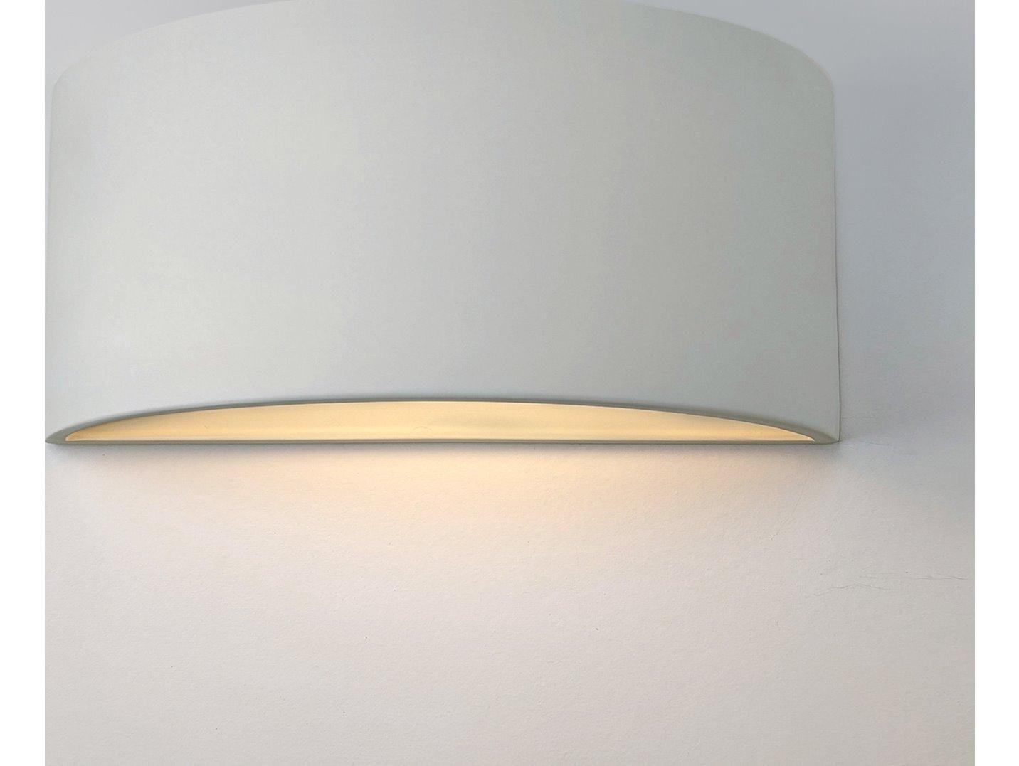 A19 Krete 1-Light White Wall Sconce