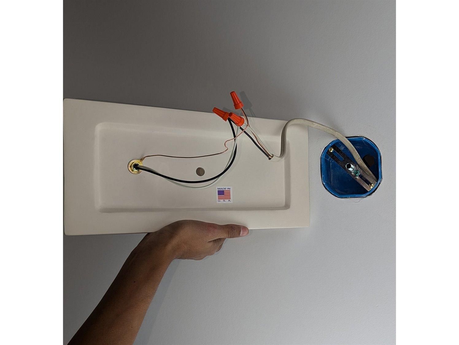 A19 Krete 1-Light White Wall Sconce