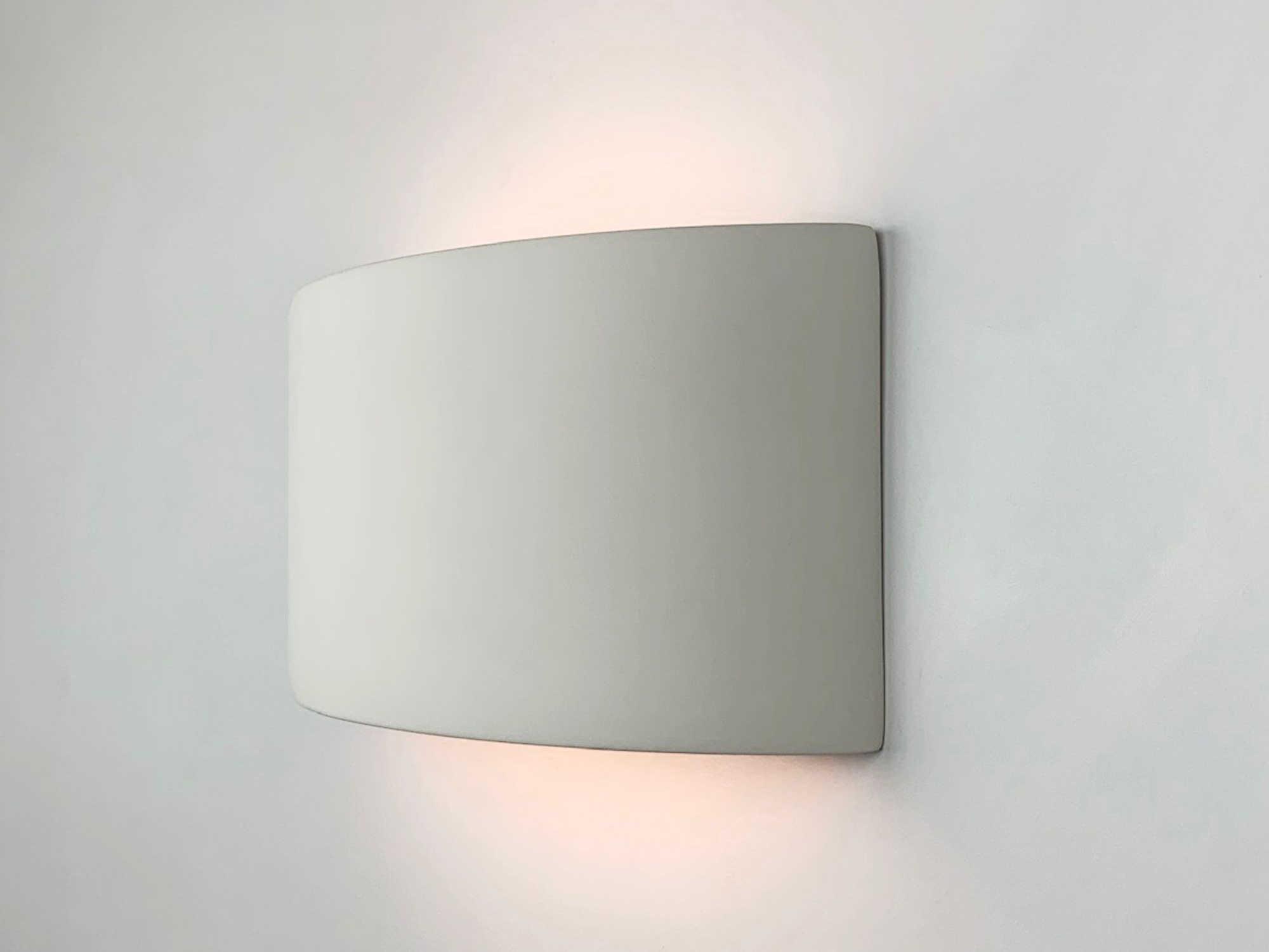 A19 Nicosia 1-Light White Wall Sconce
