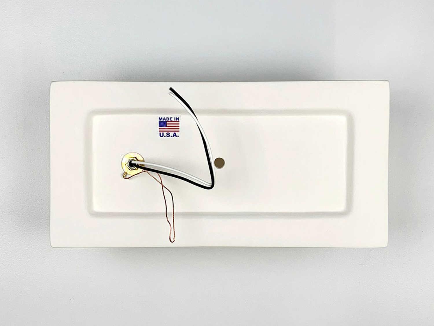 A19 Nicosia 1-Light White Wall Sconce