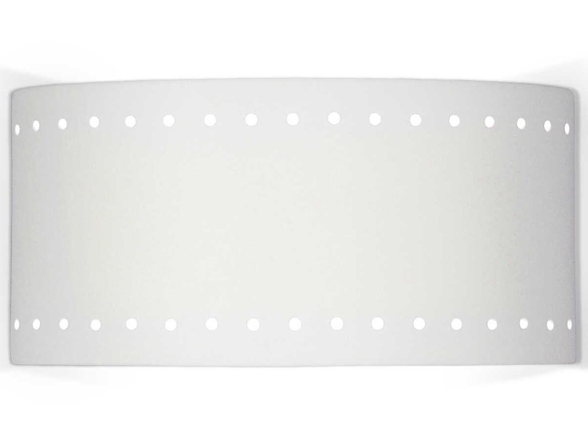 A19 Syros 1-Light White Wall Sconce