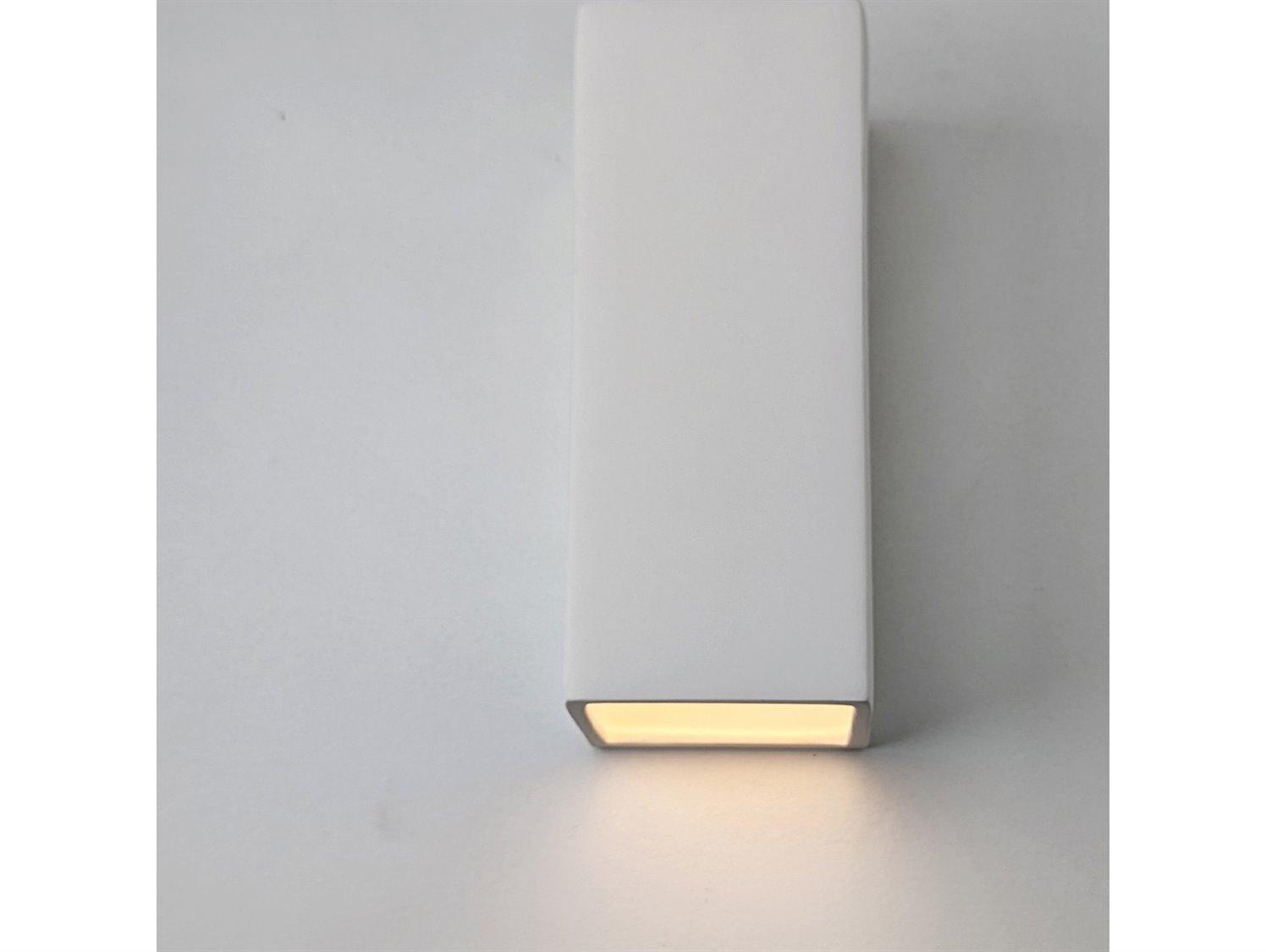 A19 Timor 1-Light White Wall Sconce