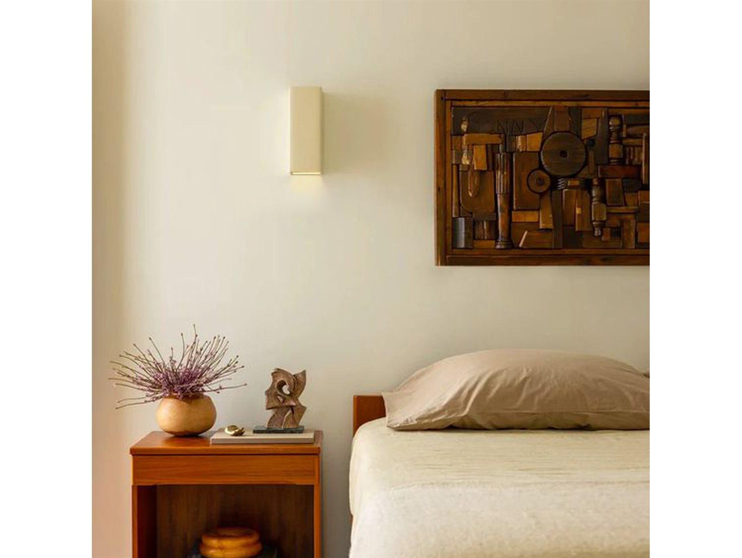 A19 Timor 1-Light White Wall Sconce