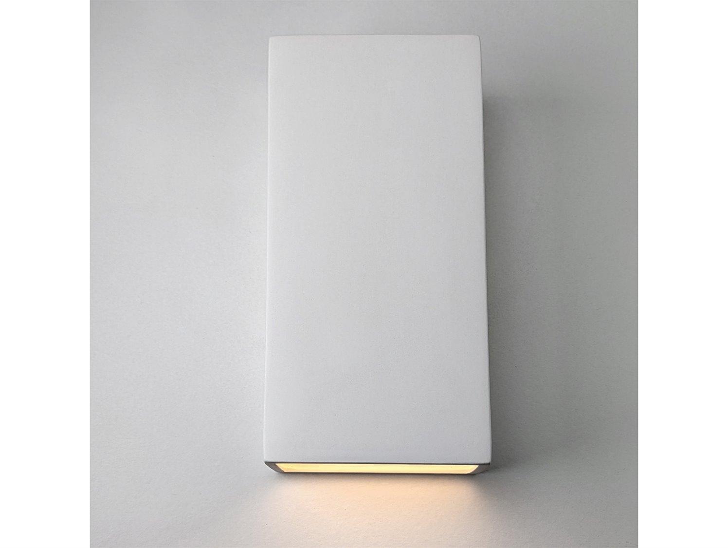 A19 Gran Timor 1-Light White Wall Sconce