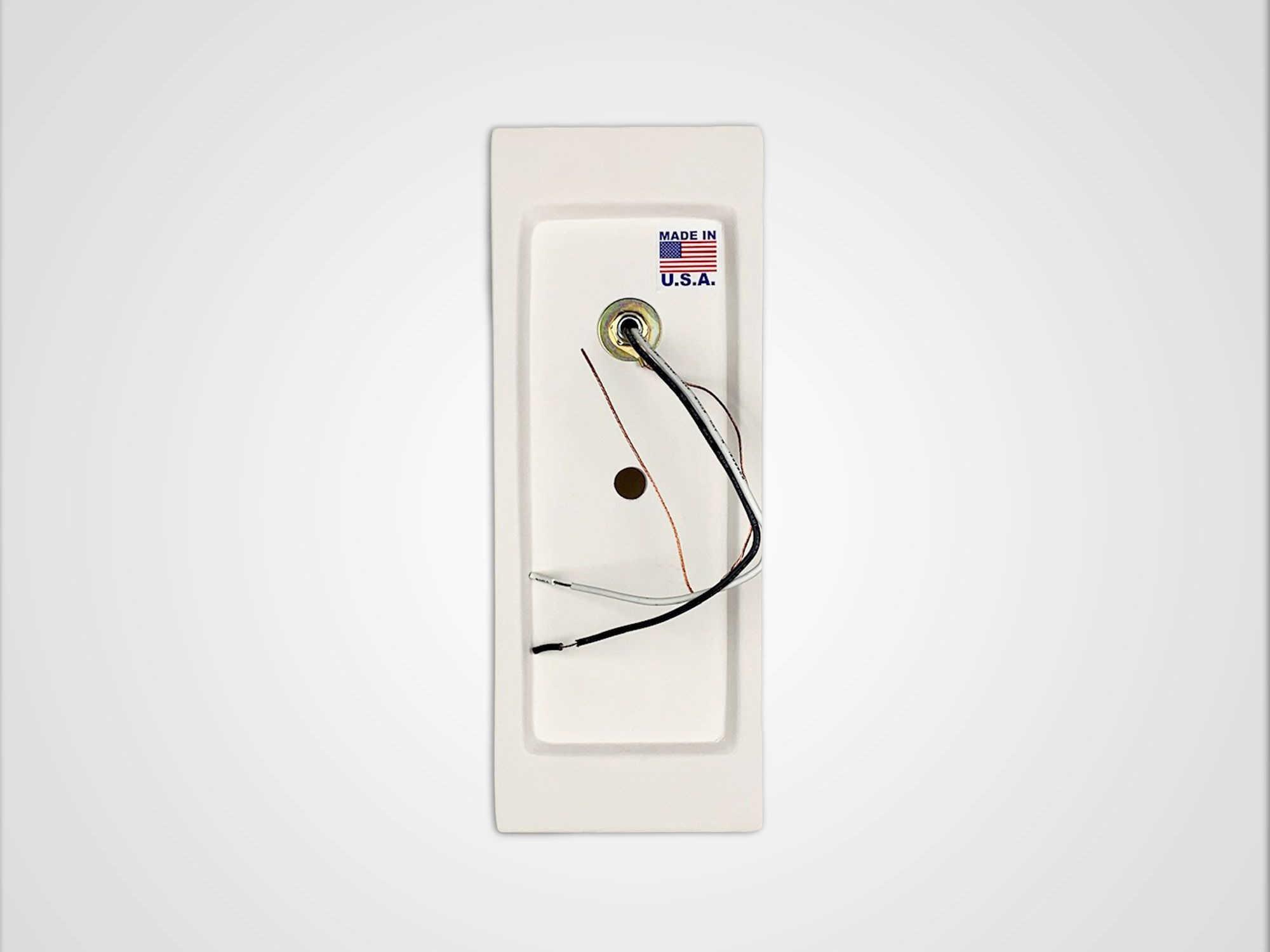 A19 Flores 1-Light White Wall Sconce