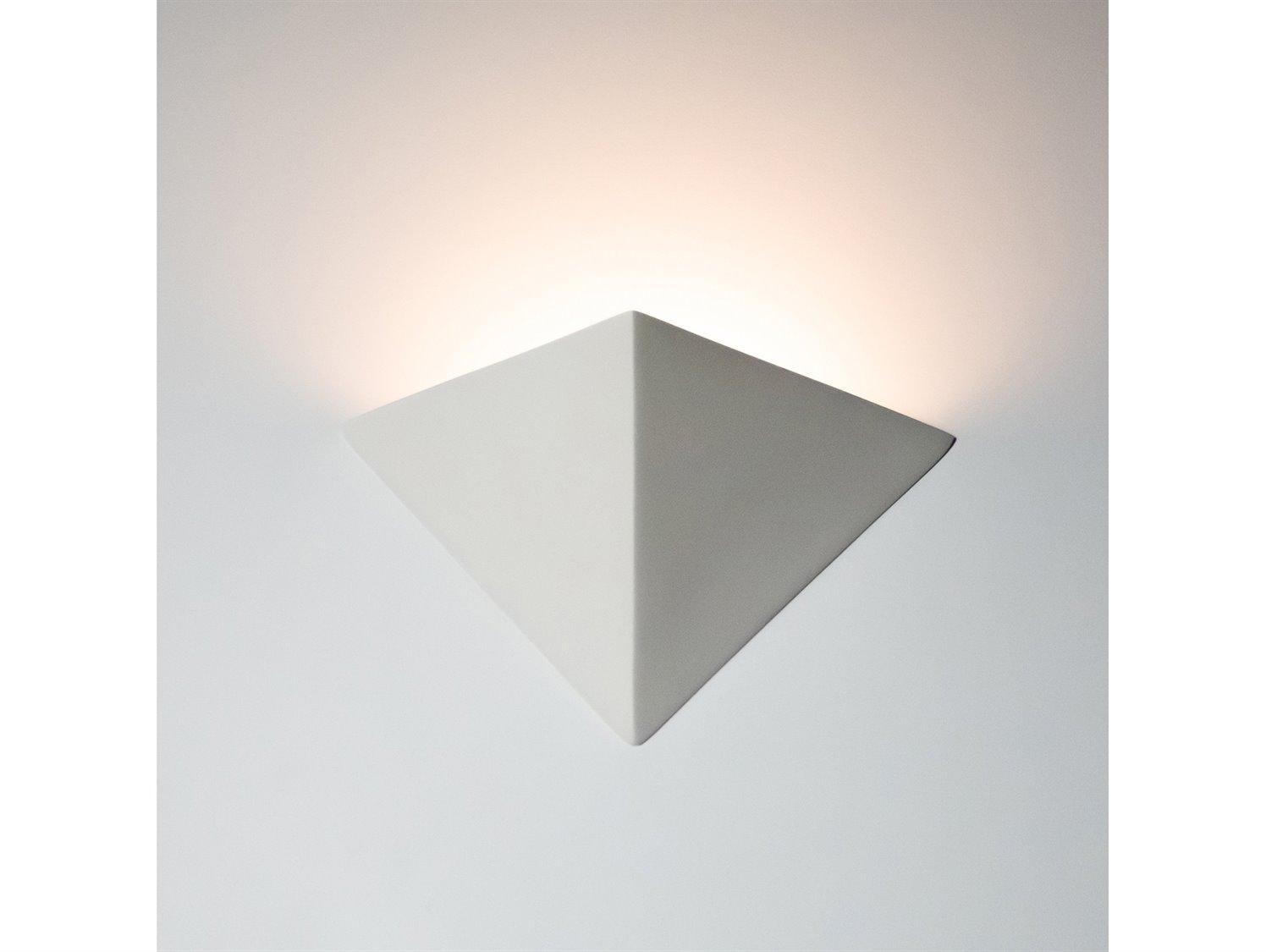 A19 Sumatra 1-Light White Wall Sconce