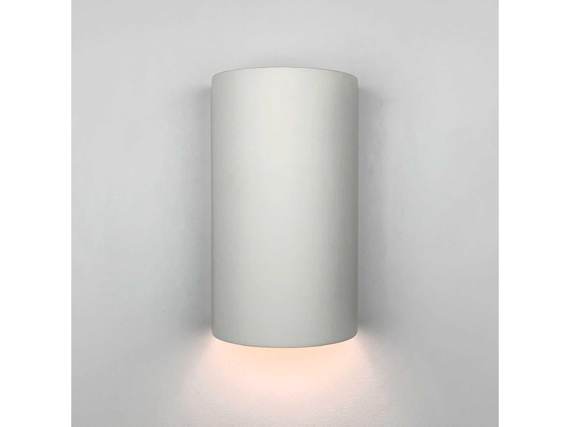 A19 Andros 1-Light White Wall Sconce