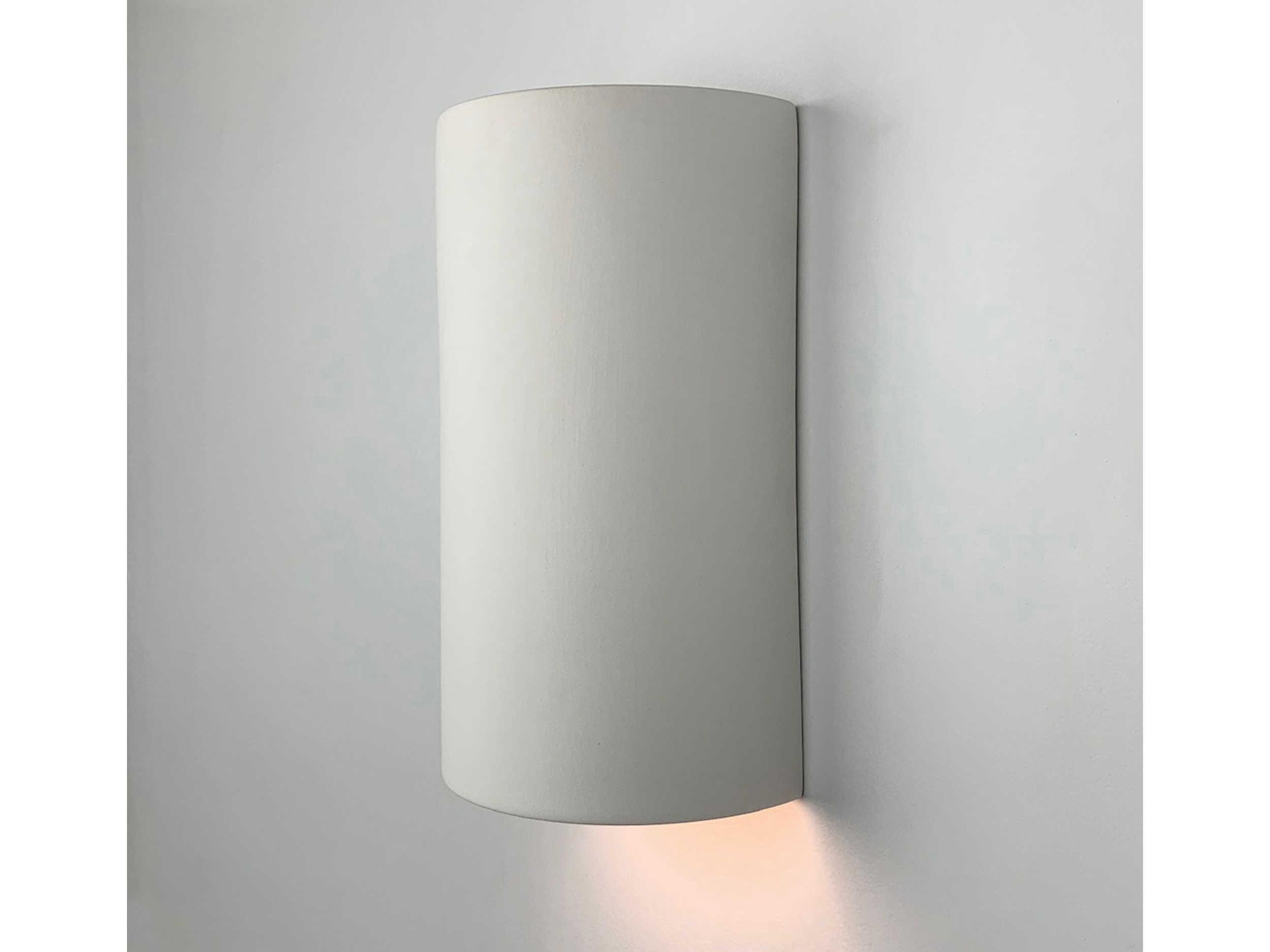 A19 Andros 1-Light White Wall Sconce
