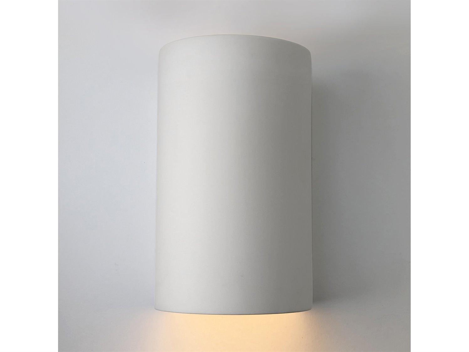 A19 Gran Andros 1-Light White Wall Sconce