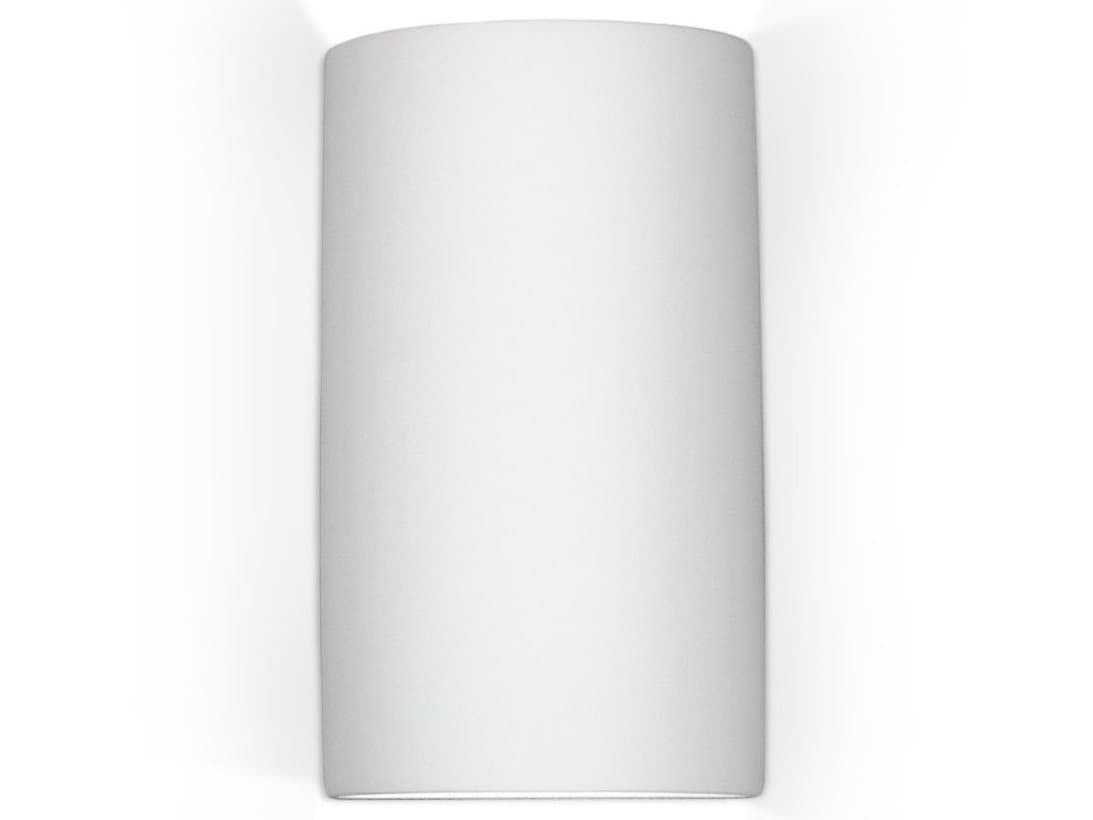 A19 Tenos 1-Light White Wall Sconce