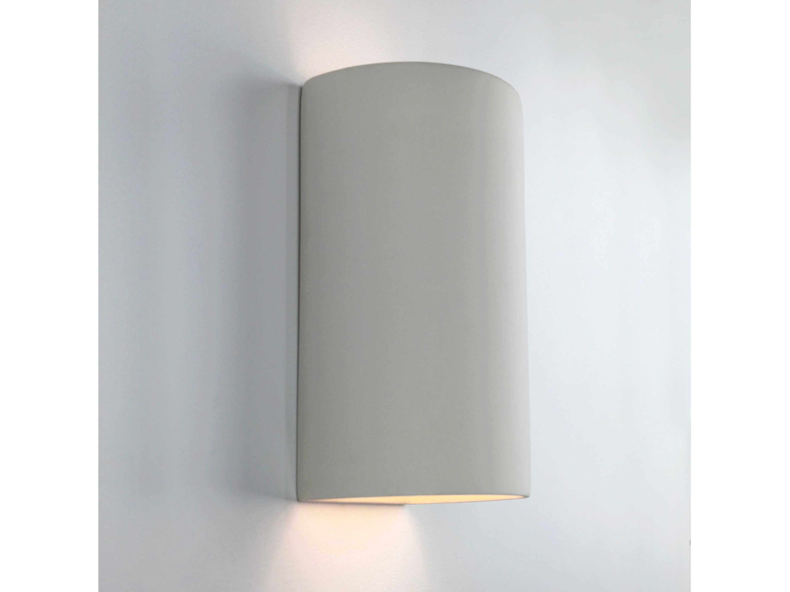 A19 Tenos 1-Light White Wall Sconce
