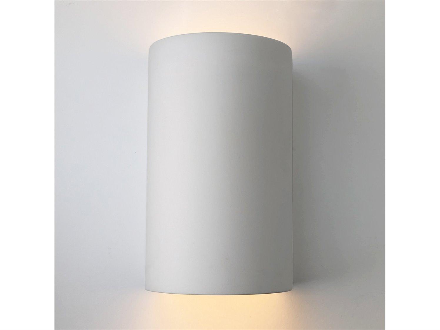 A19 Gran Tenos 2-Light White Wall Sconce