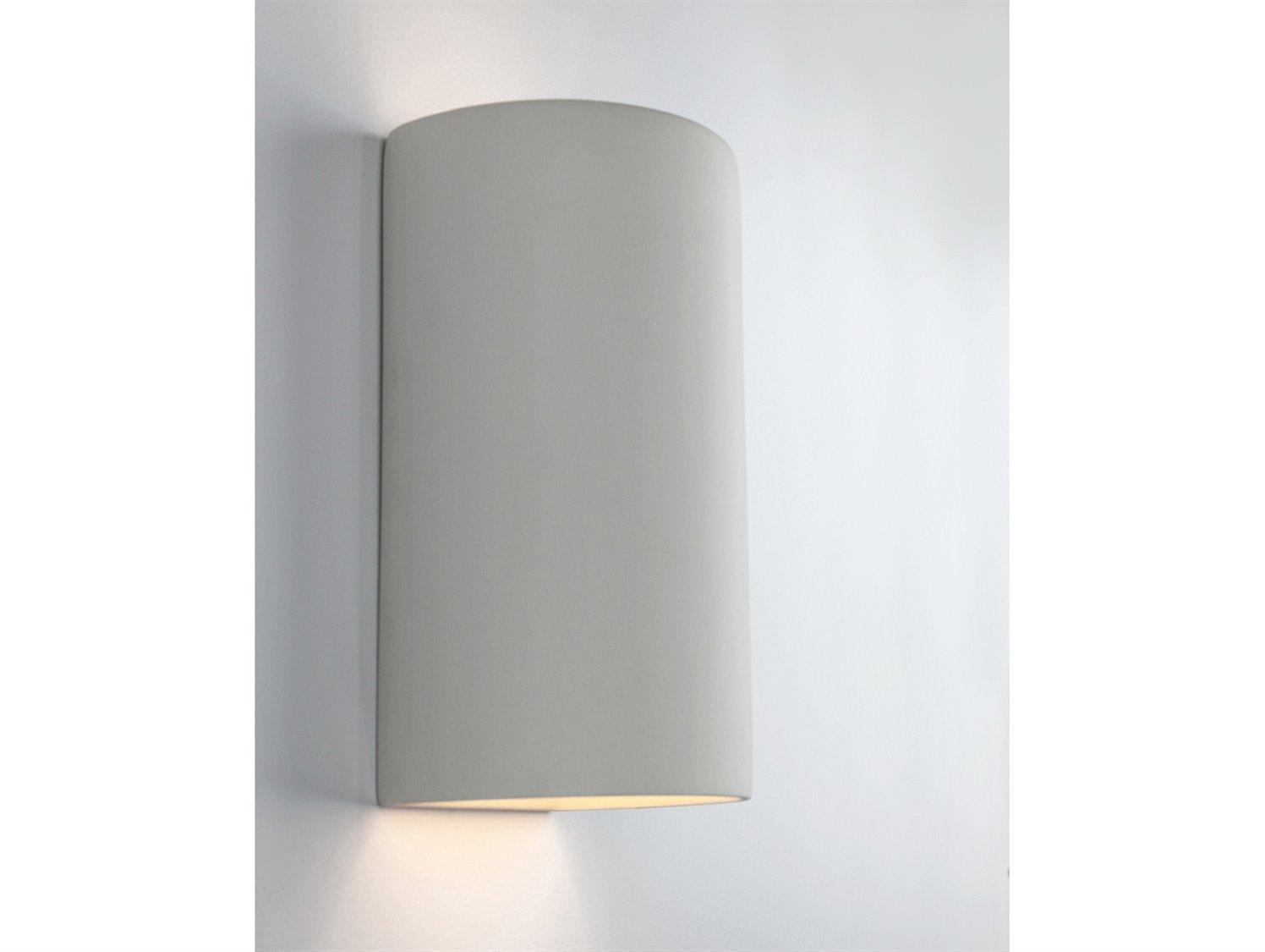 A19 Gran Tenos 2-Light White Wall Sconce