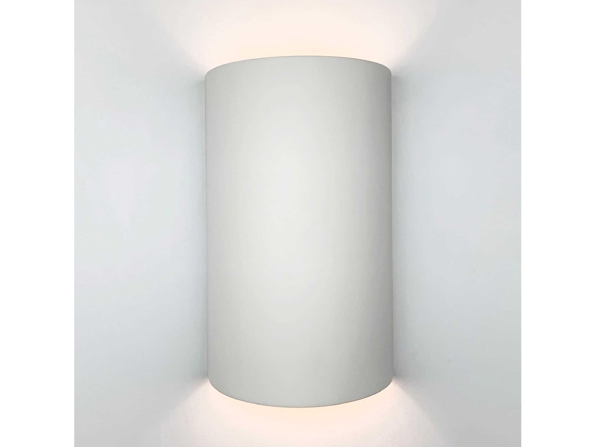 A19 Gran Tenos 2-Light White Wall Sconce