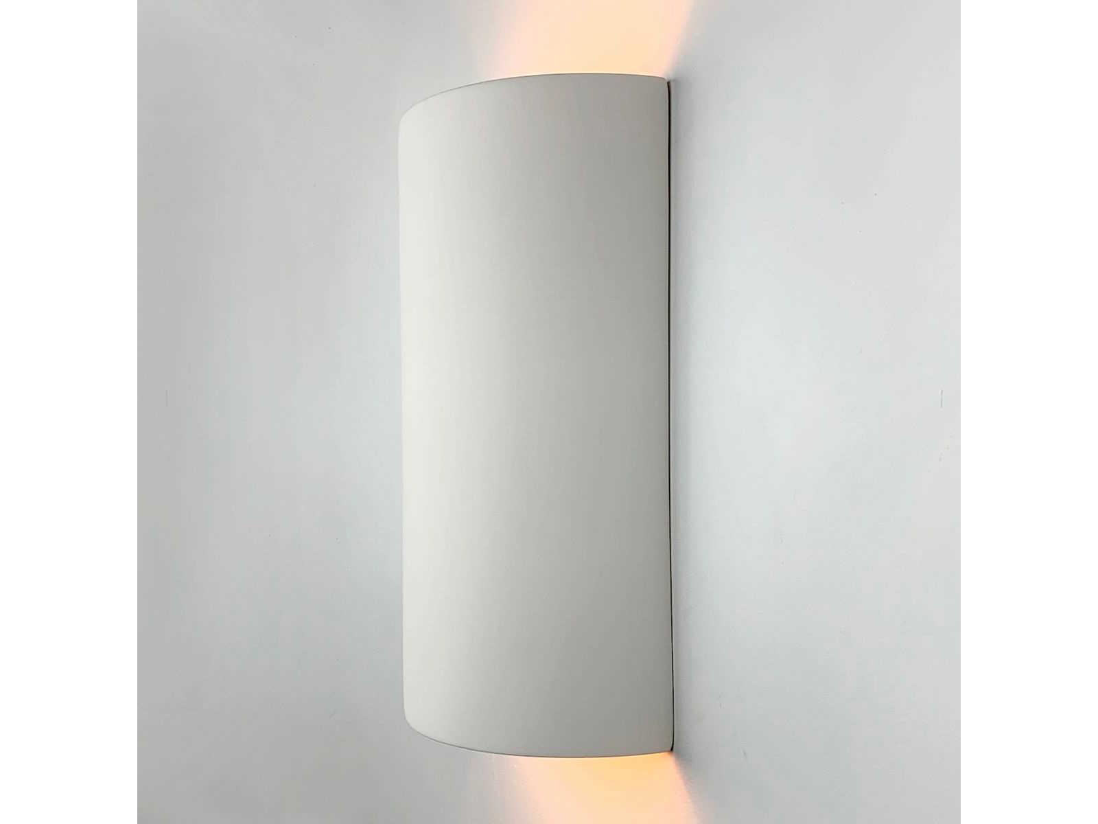 A19 Gran Tenos 2-Light White Wall Sconce
