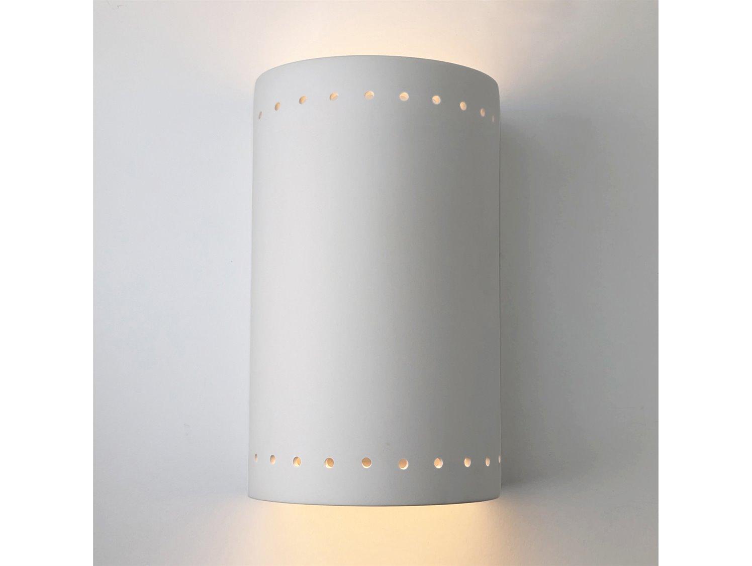 A19 Gran Melos 2-Light White Wall Sconce