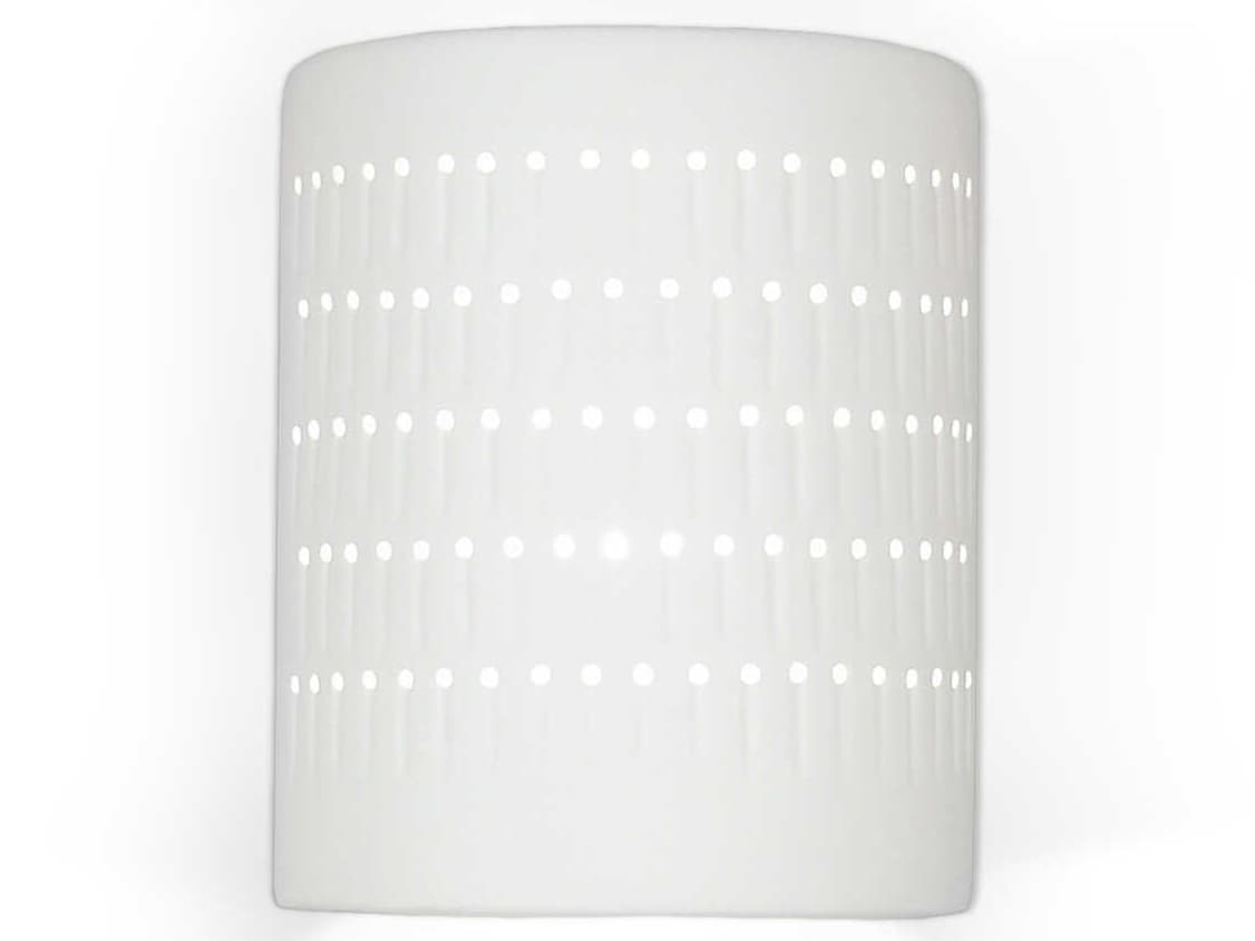 A19 Khios 1-Light White Wall Sconce