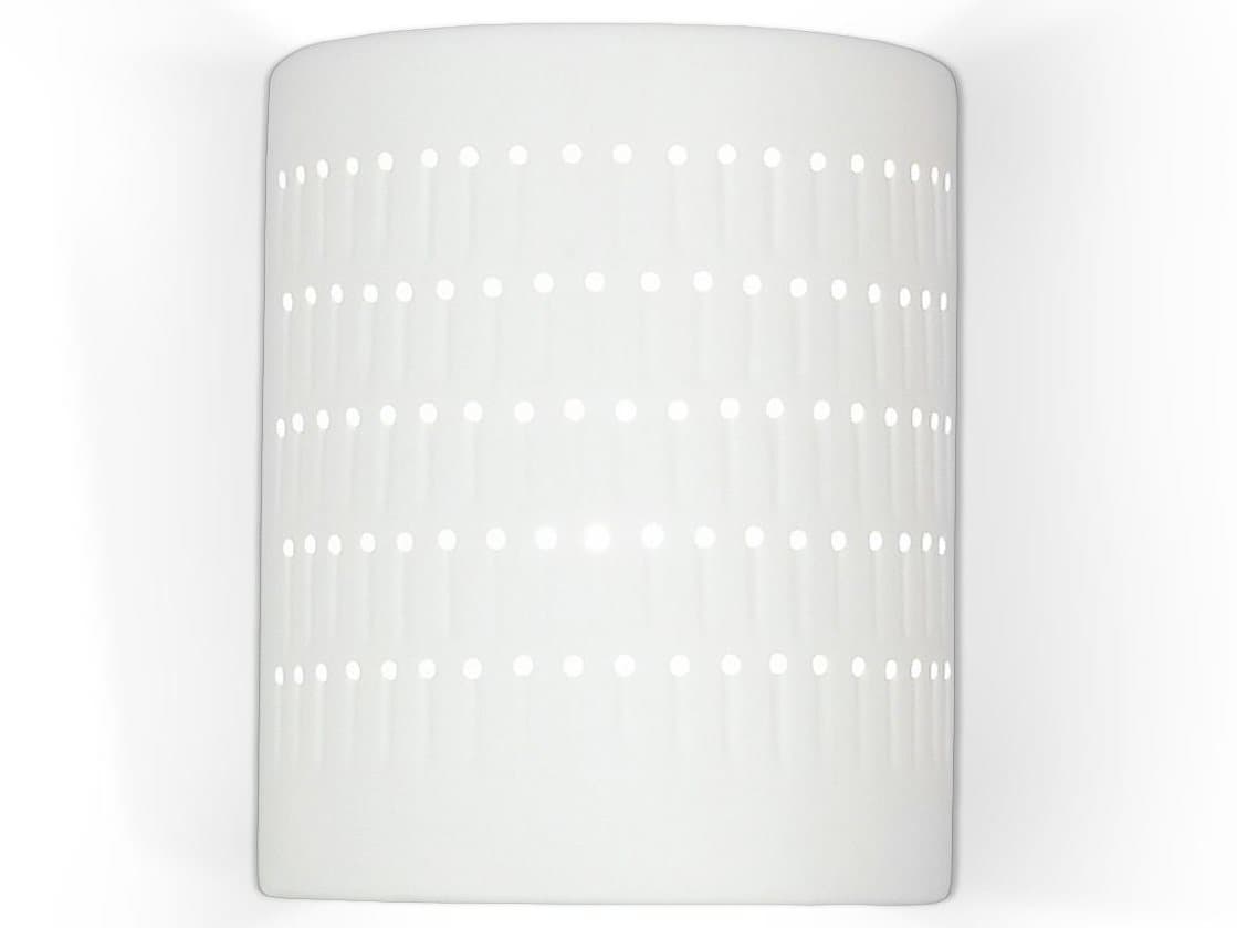 A19 Samos 1-Light White Wall Sconce