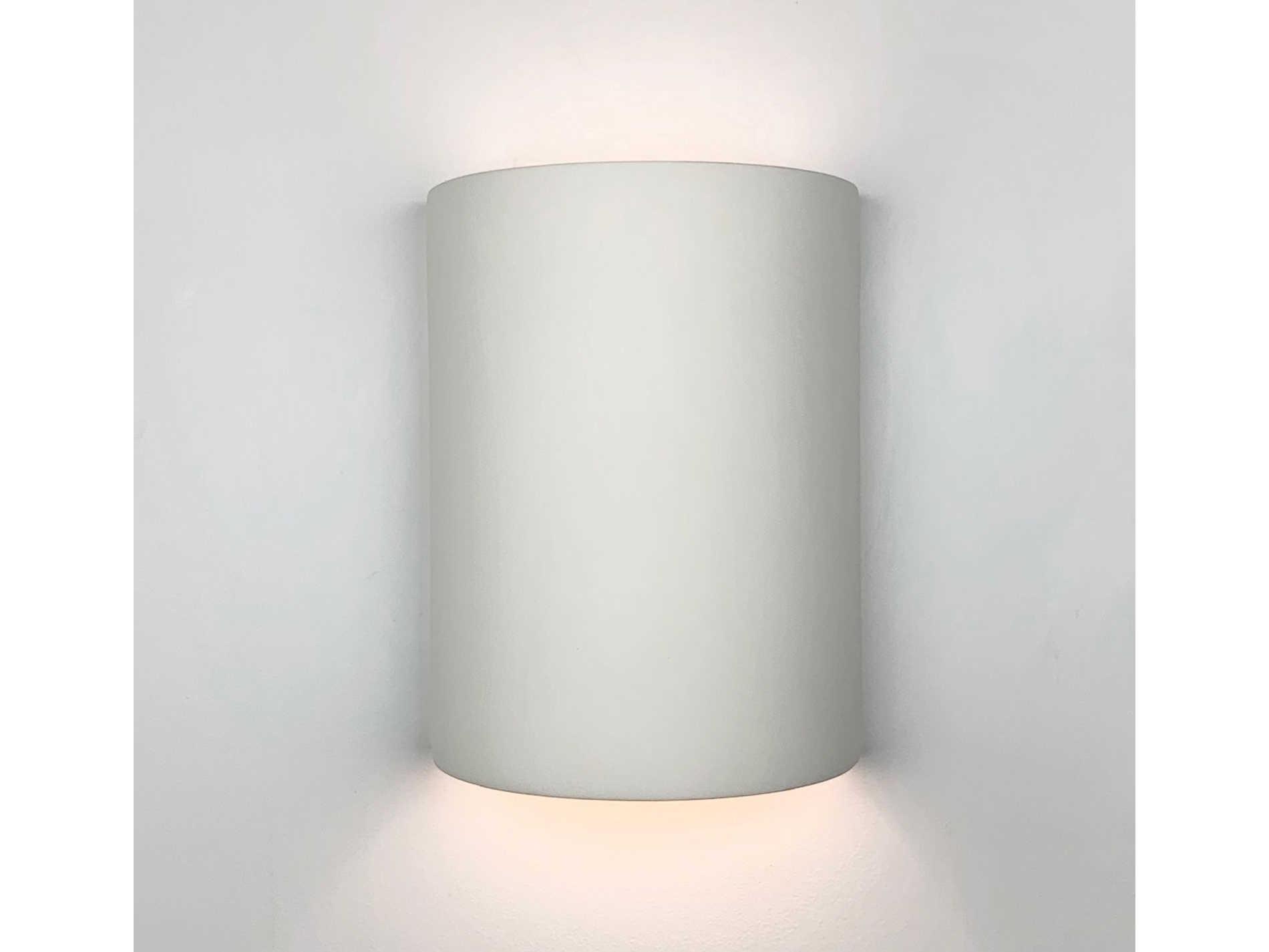 A19 Tilos 1-Light White Wall Sconce