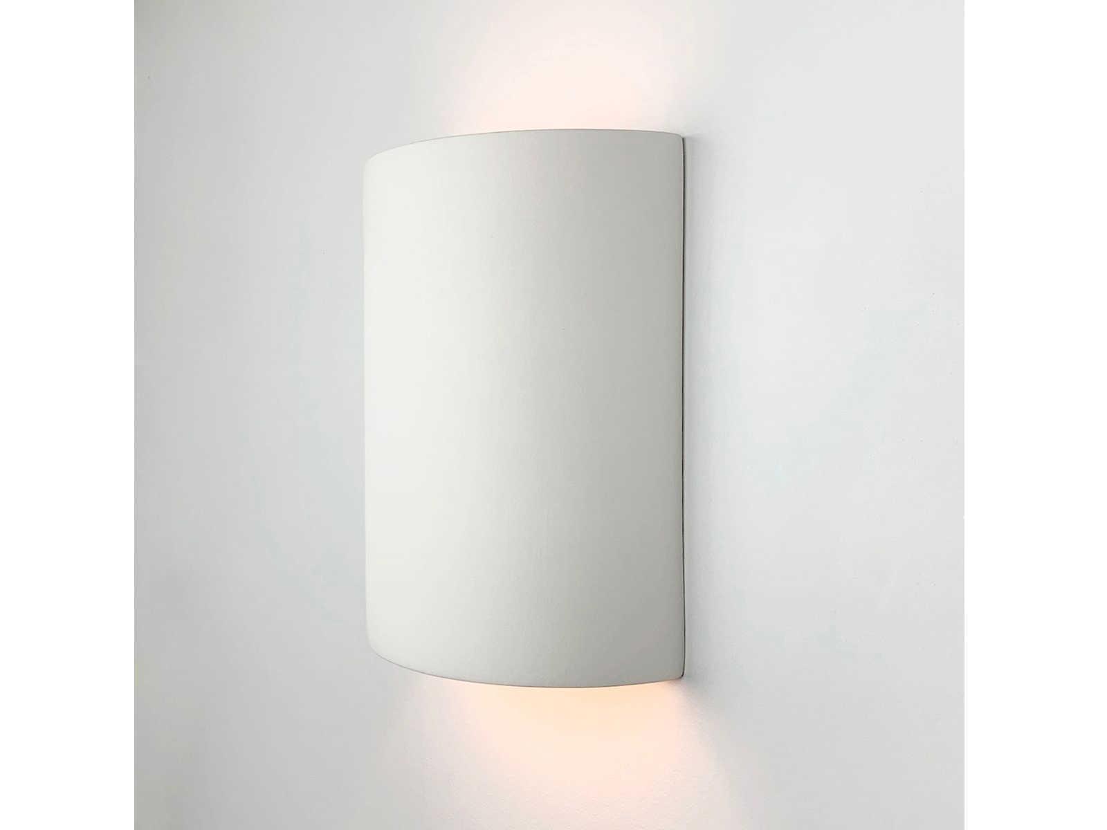 A19 Tilos 1-Light White Wall Sconce