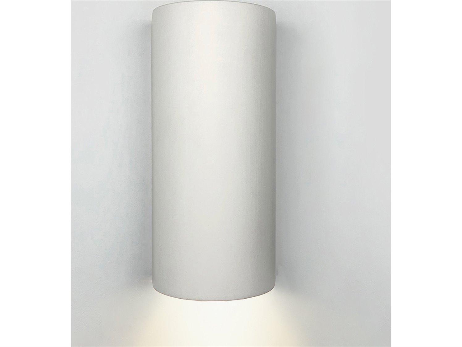 A19 Skyros 1-Light White Wall Sconce