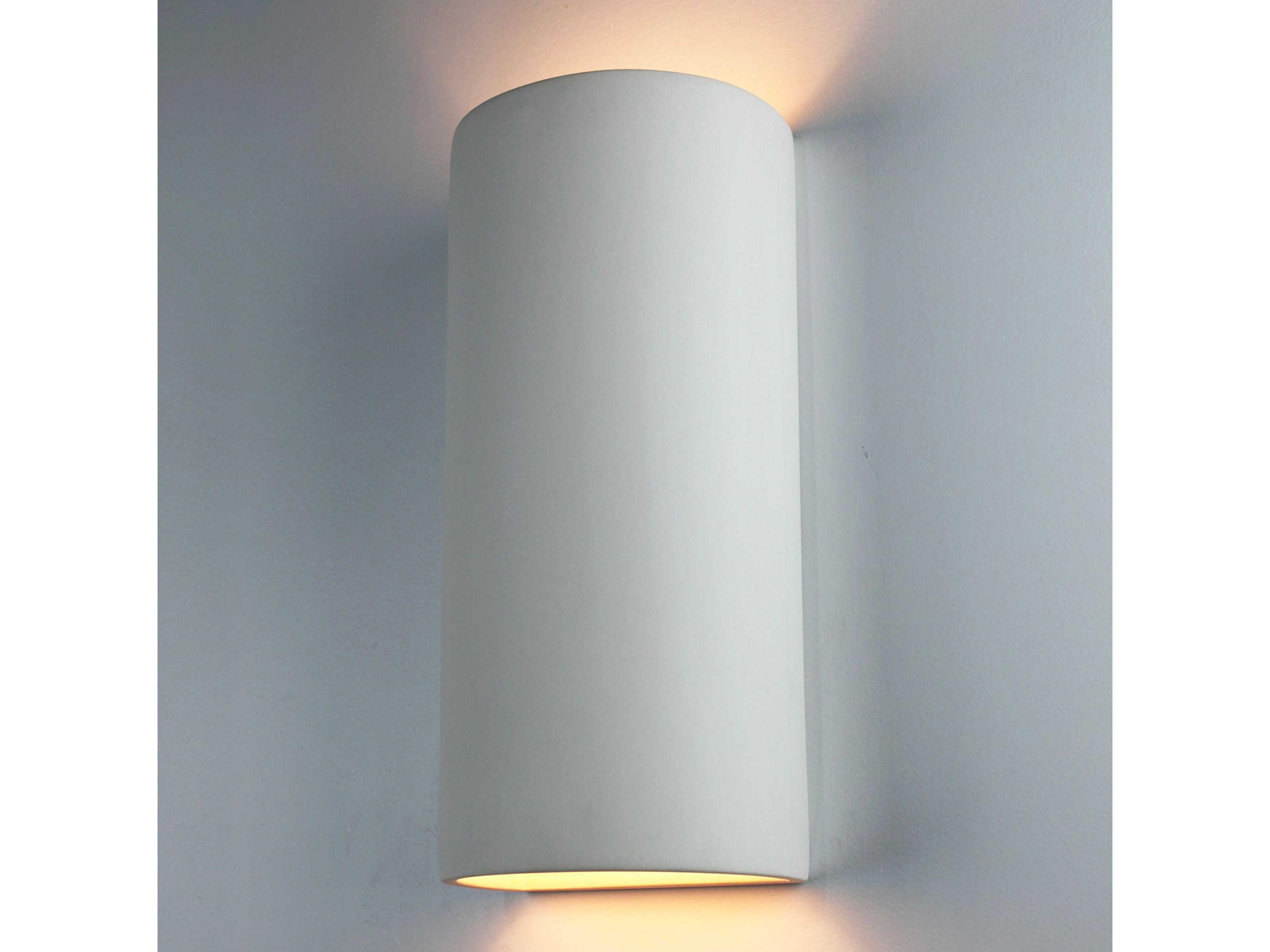 A19 Chios 2-Light White Wall Sconce