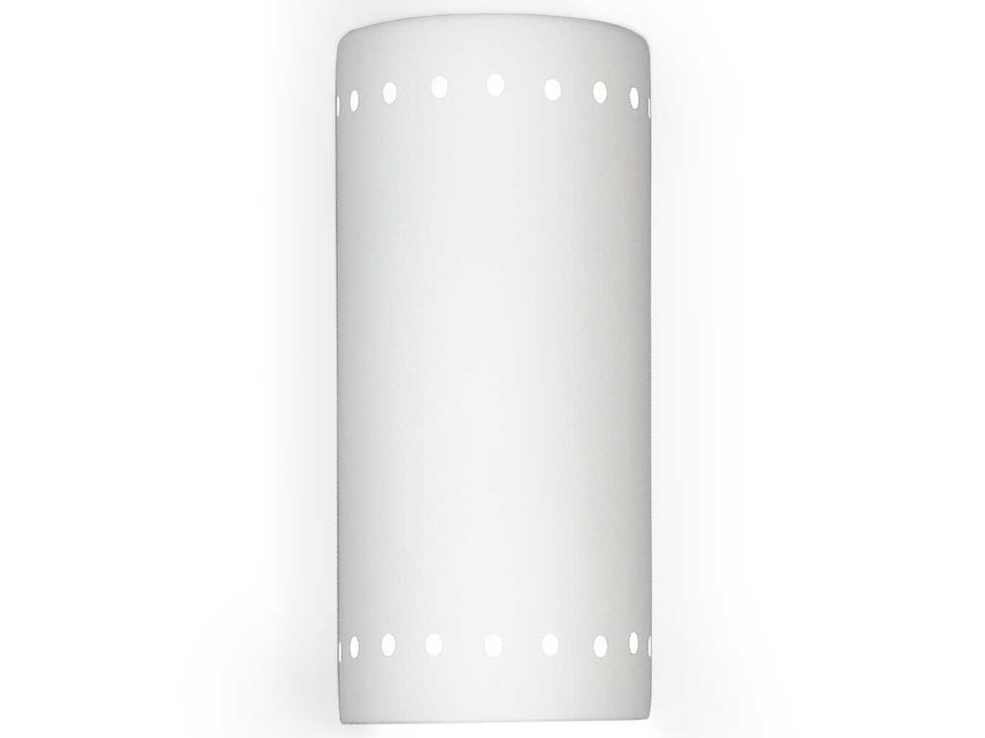 A19 Patmos 1-Light White Wall Sconce