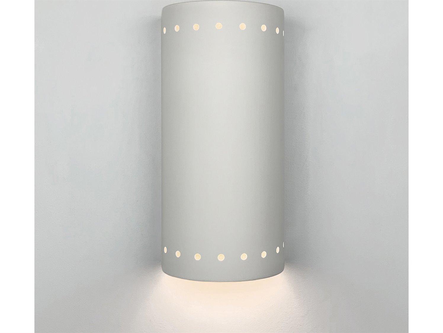 A19 Patmos 1-Light White Wall Sconce