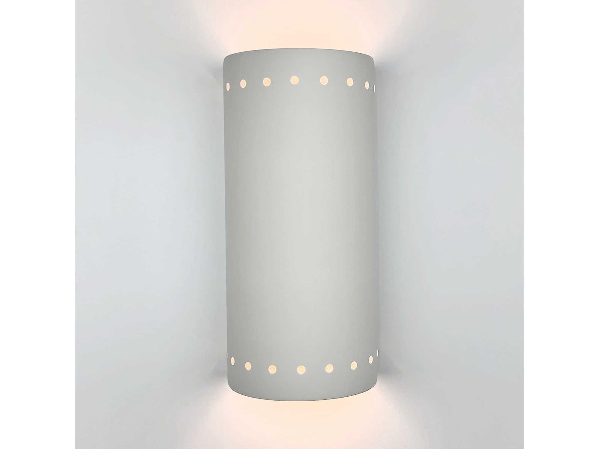 A19 Kythnos 2-Light White Wall Sconce
