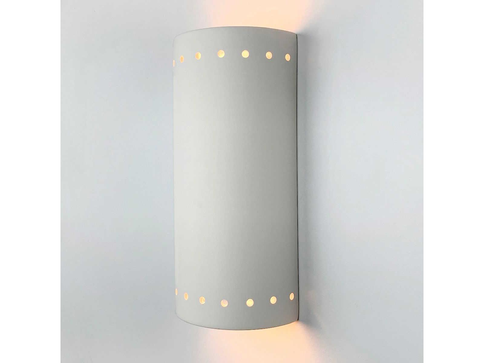 A19 Kythnos 2-Light White Wall Sconce