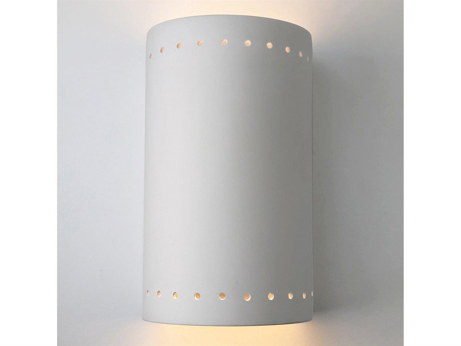 A19 Great Melos 2-Light White Wall Sconce