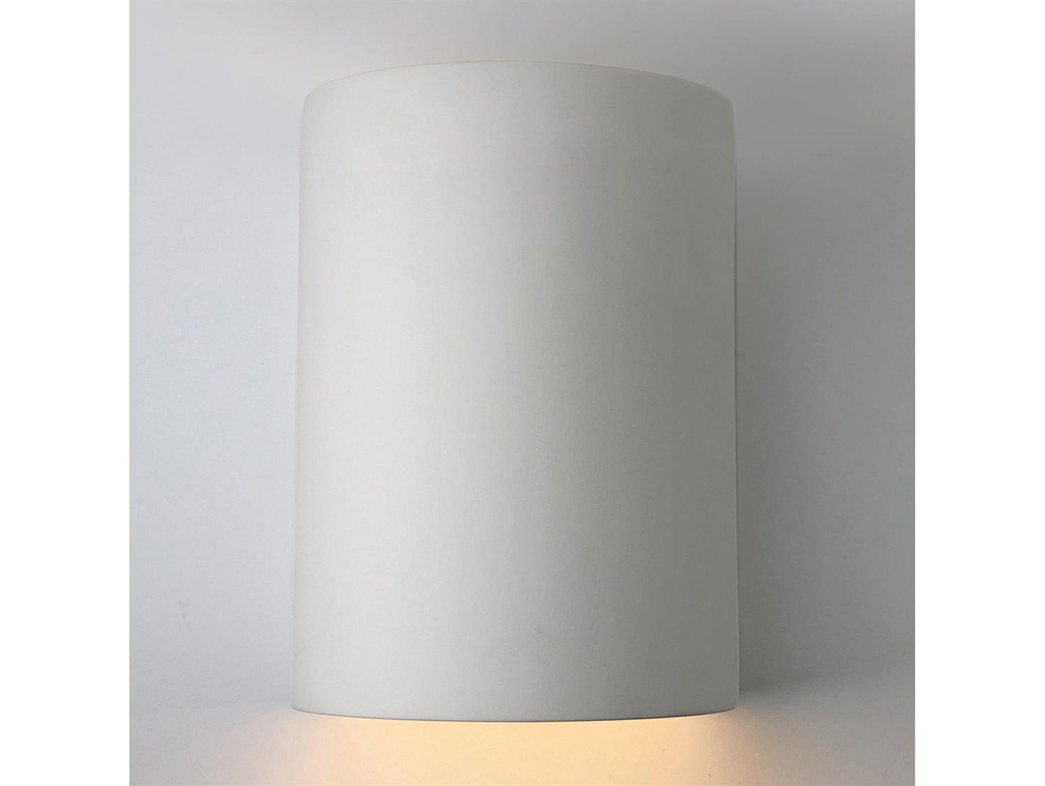A19 Great Leros 1-Light White Wall Sconce