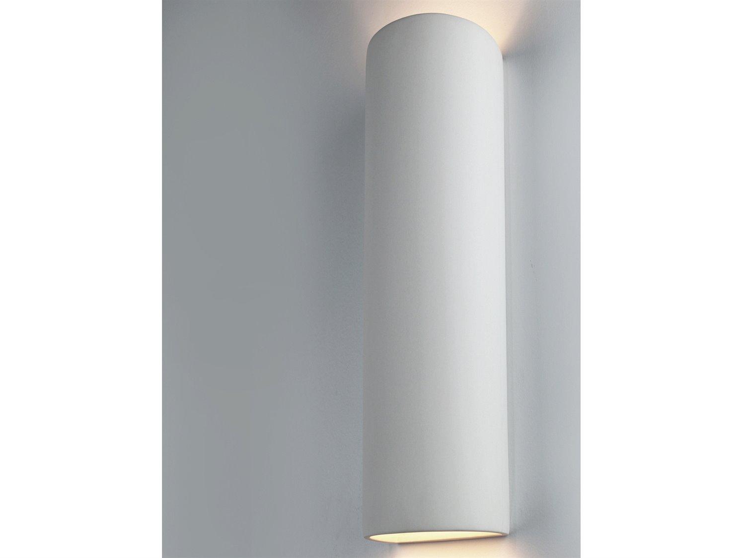 A19 Kos 2-Light White Wall Sconce