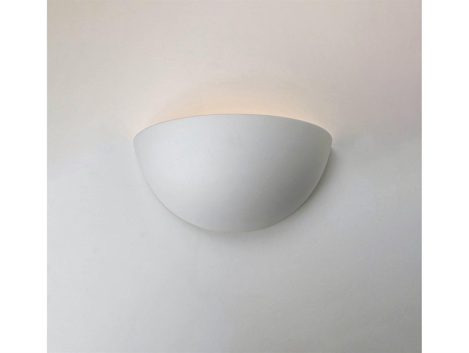 A19 Thera 1-Light White Wall Sconce