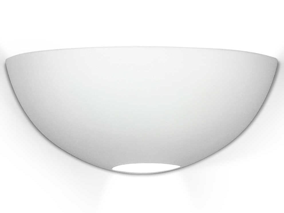 A19 Gran Aegina 2-Light White Wall Sconce