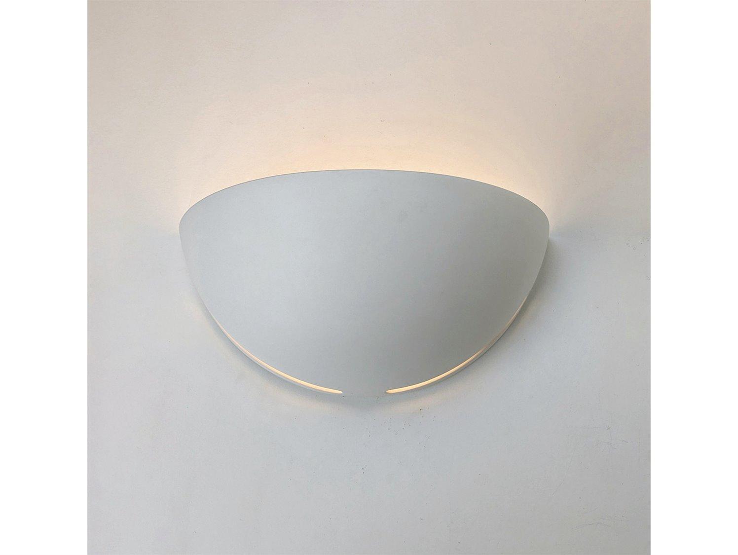 A19 Gran Capri 2-Light White Wall Sconce