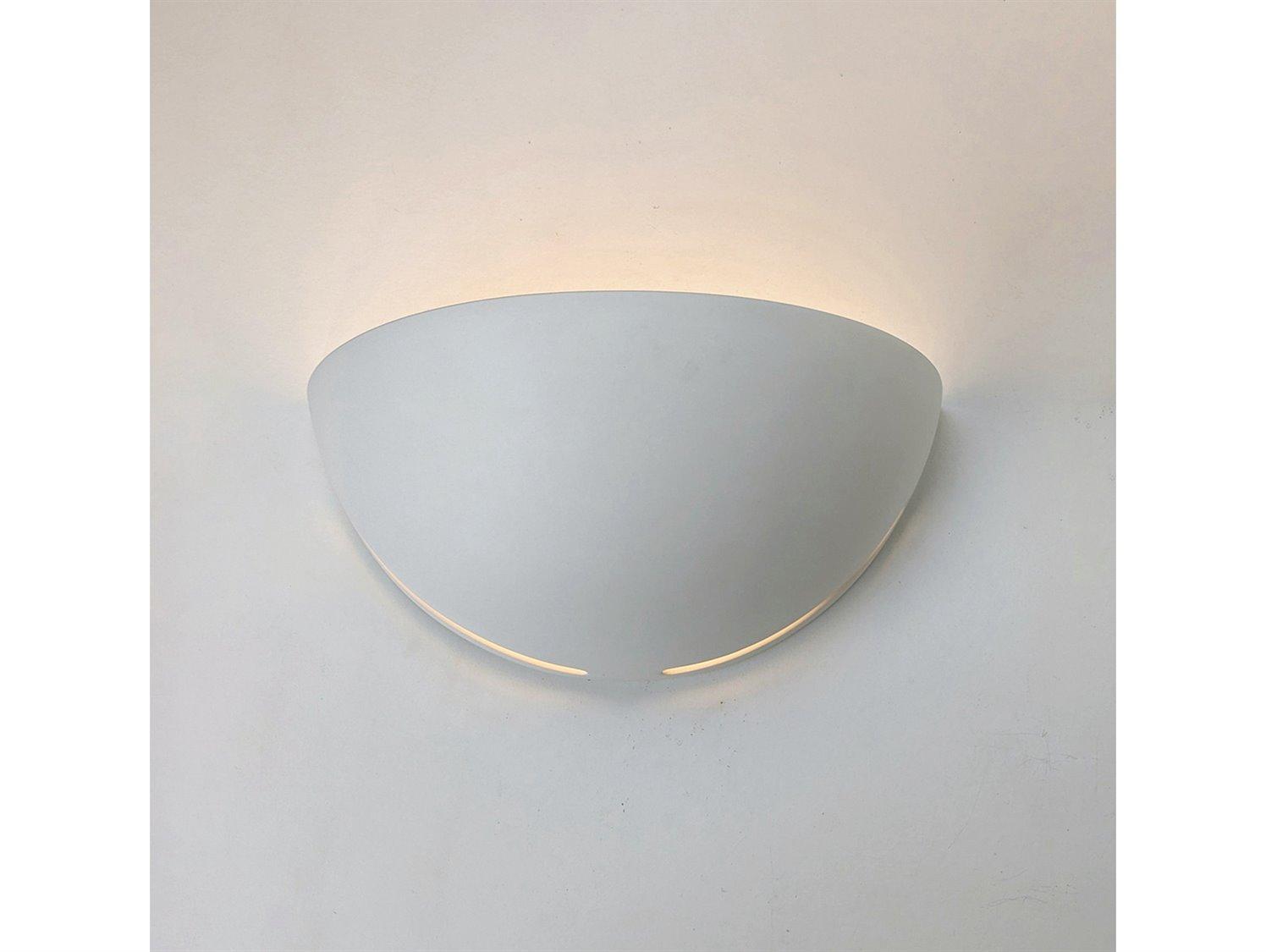A19 Gran Capri 1-Light White ADA Wall Sconce