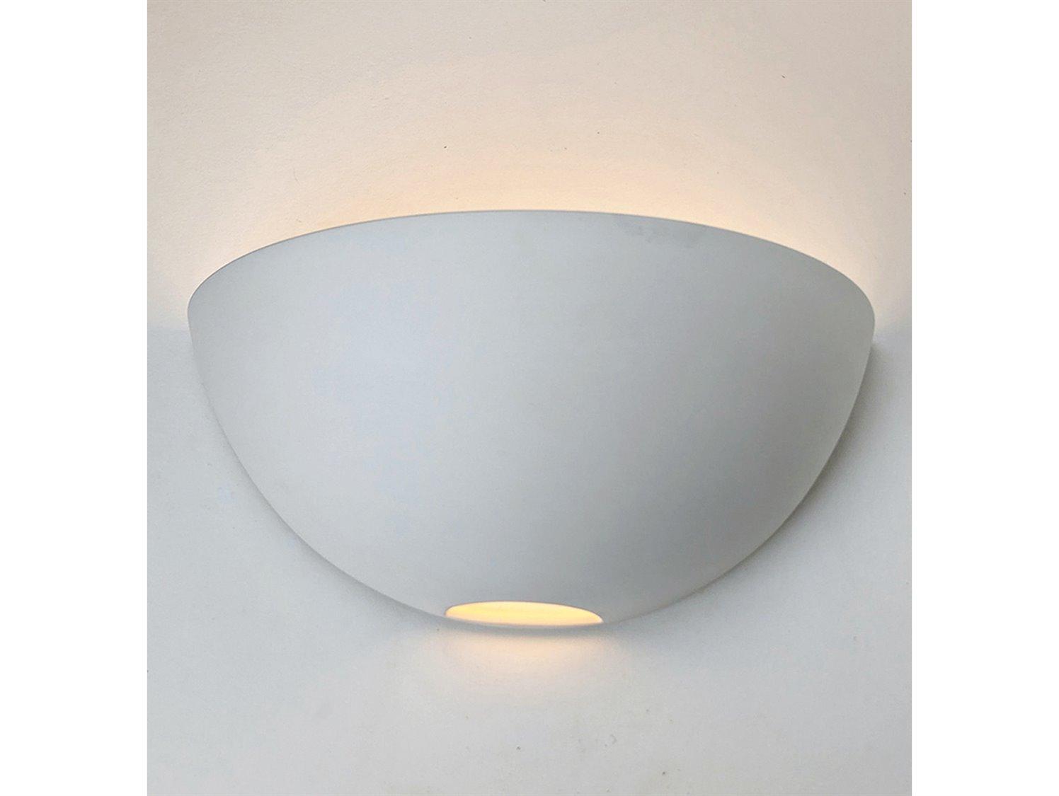 A19 Great Aegina 2-Light White Wall Sconce