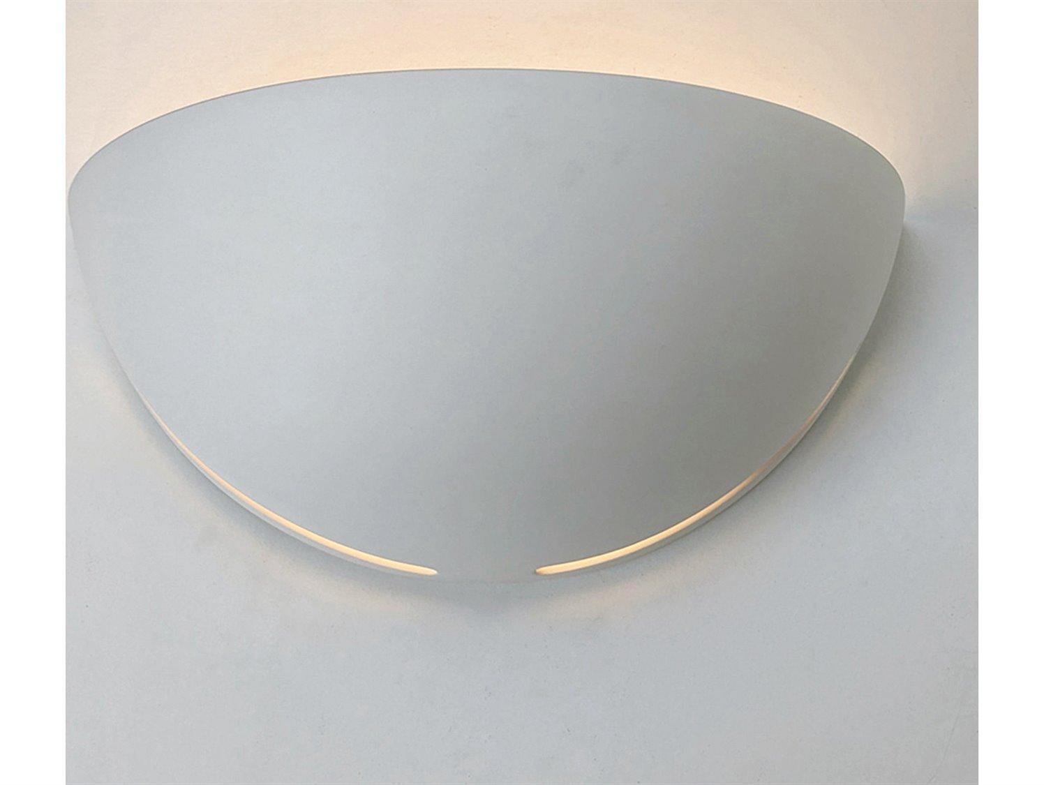 A19 Great Capri 2-Light White Wall Sconce