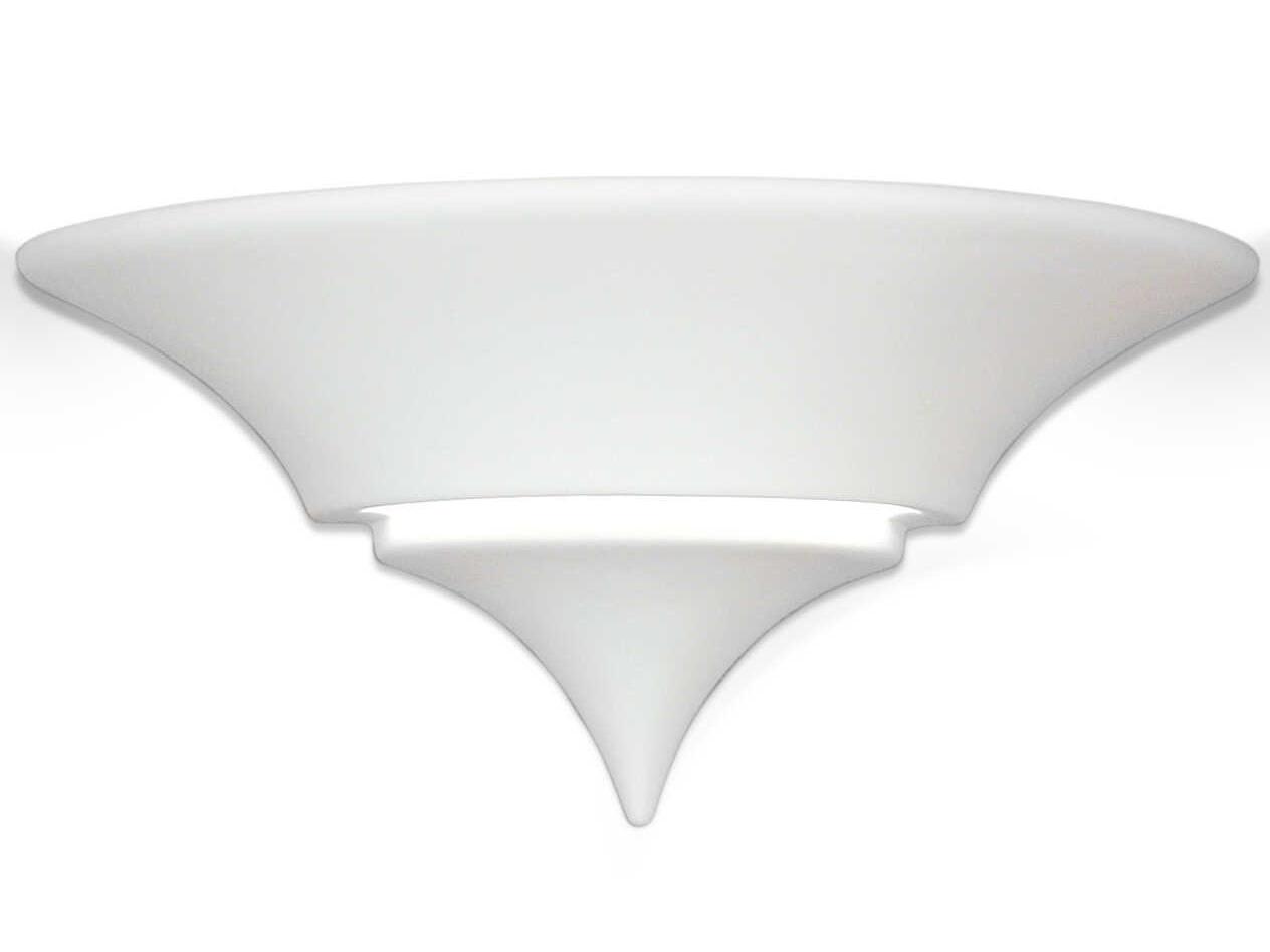 A19 Atlantis 1-Light White Wall Sconce