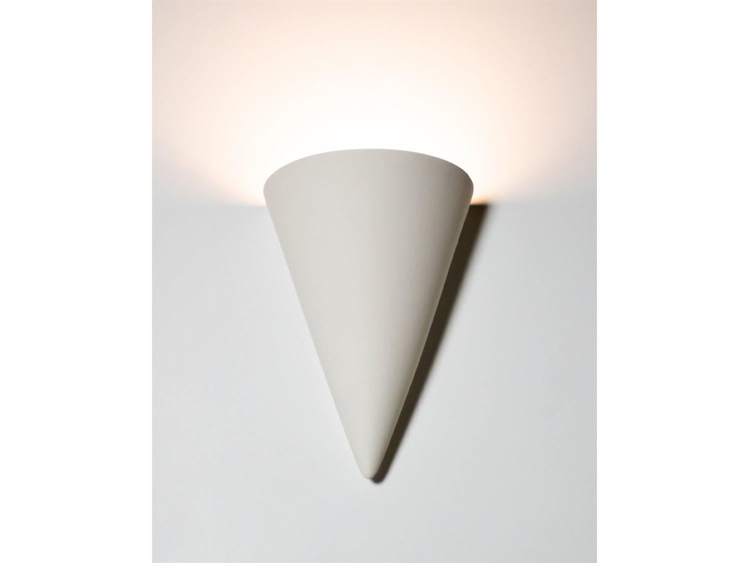 A19 Icelandia 1-Light White Wall Sconce