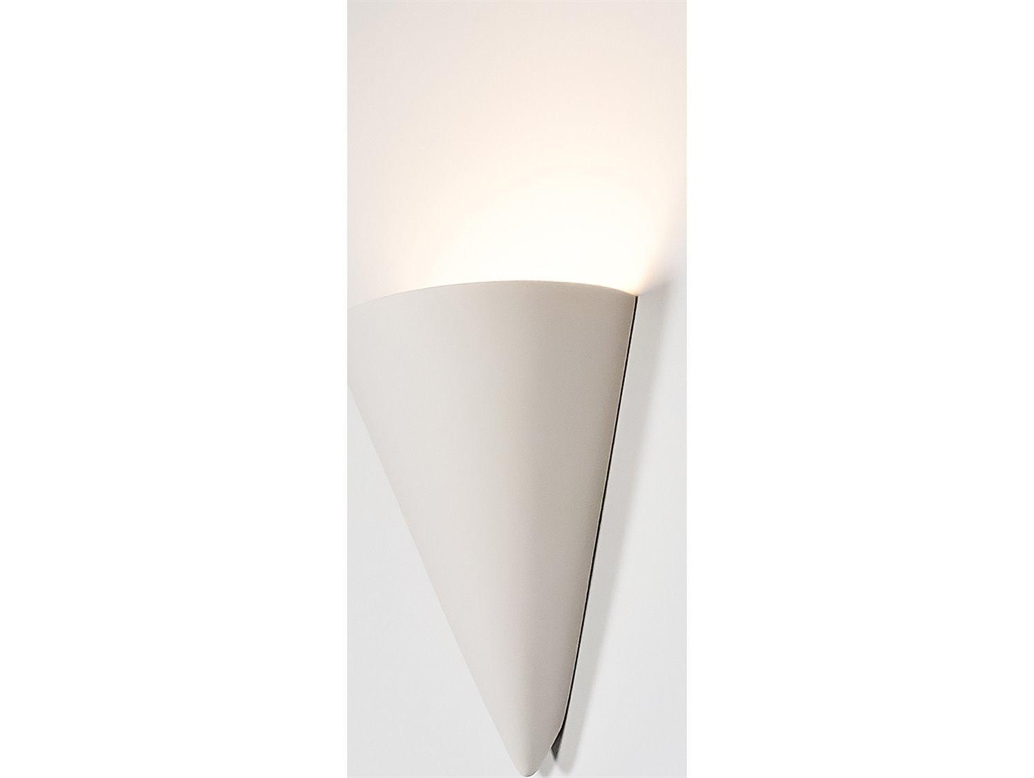 A19 Icelandia 1-Light White Wall Sconce