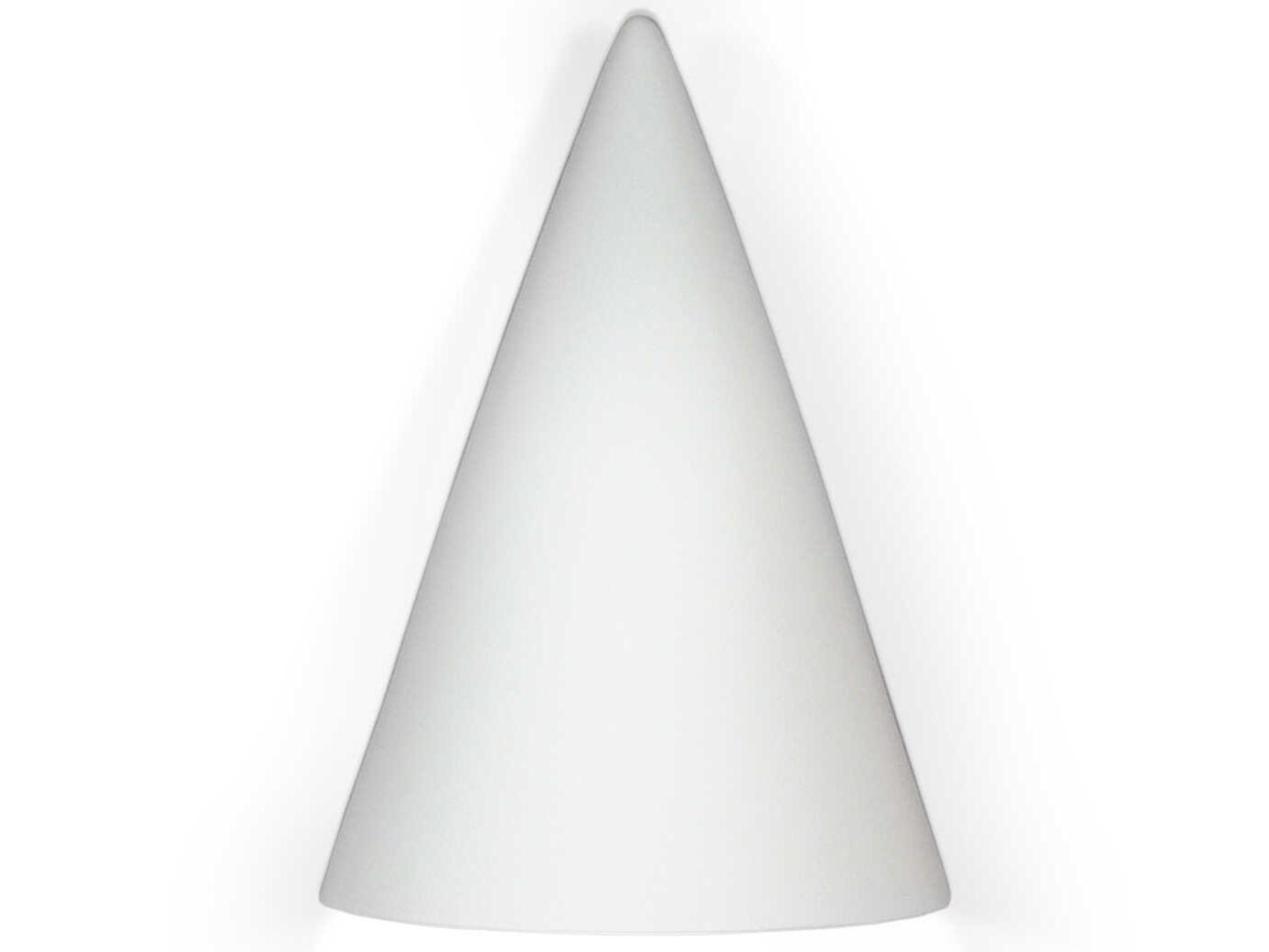 A19 Icelandia 1-Light White Wall Sconce