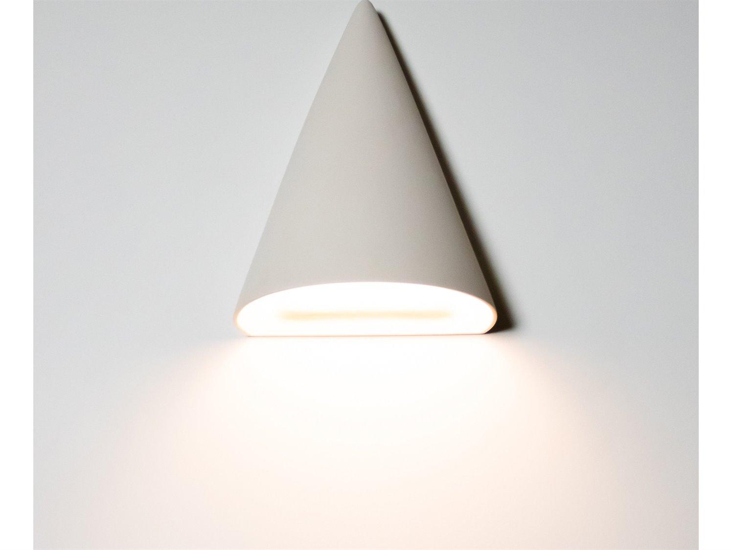 A19 Icelandia 1-Light White Wall Sconce