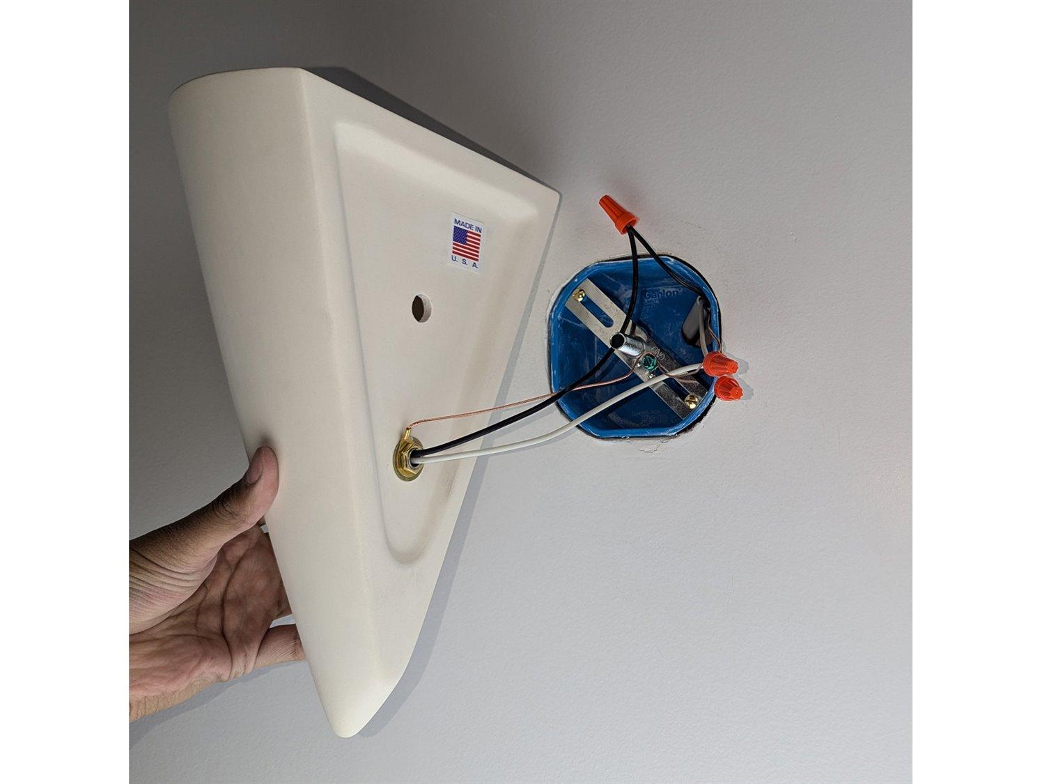 A19 Icelandia 1-Light White Wall Sconce